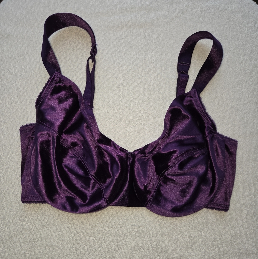 Victoria's Secret Purple Second Skin Satin Bra 34D